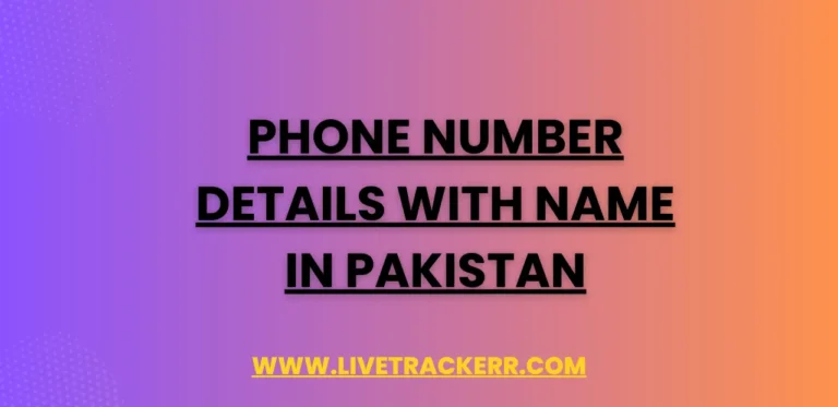 Phone Number Details with Name in Pakistan