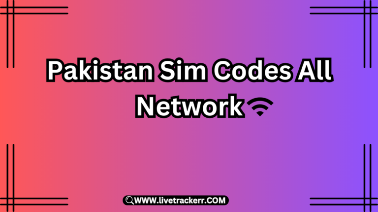 Pakistan Sim Codes All Network